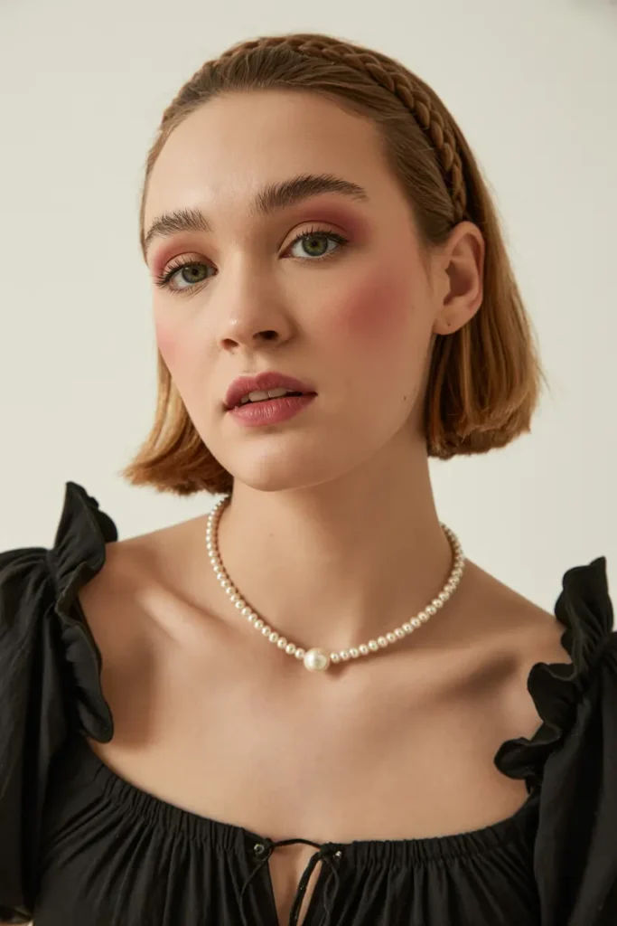 52 stunning Half Up Half Down Hairstyles for Short Hair 3 2. Bob with a Braided Headband