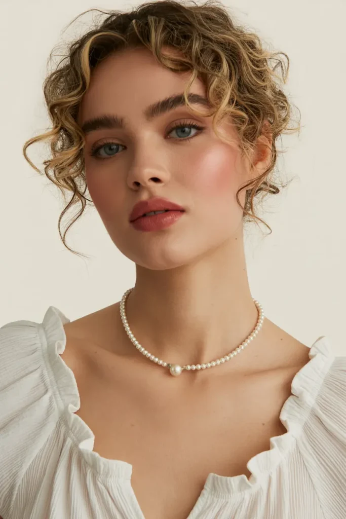 2. Soft Curly Messy Updo