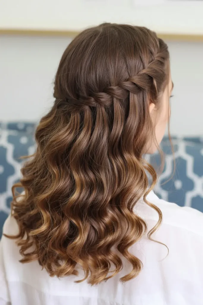 52 stunning Half Up Half Down Hairstyles for Short Hair 39 20. Soft Twisted Braid Half Up