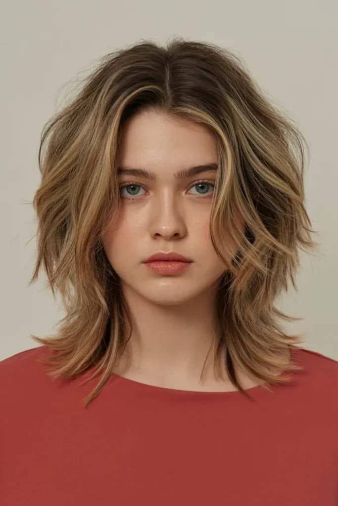 20. Tousled Butterfly Haircuts for Medium Hair