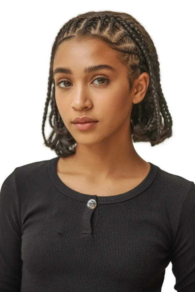 21. Short Knotless Braids