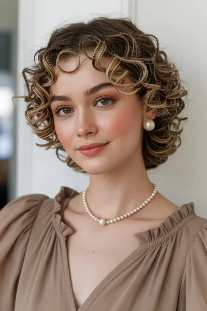 23. Classic Butterfly Haircut on Curly Hair