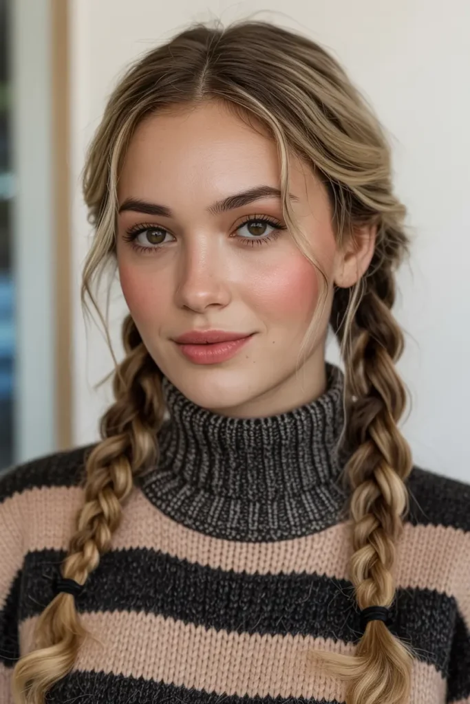 25 Braided Pigtail Hairstyles You’ll Want to Try 45 23. Pull Through Braid Pigtails