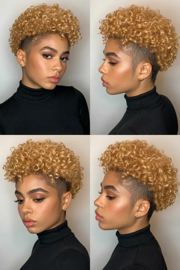 24. Honey Blonde Finger Coils