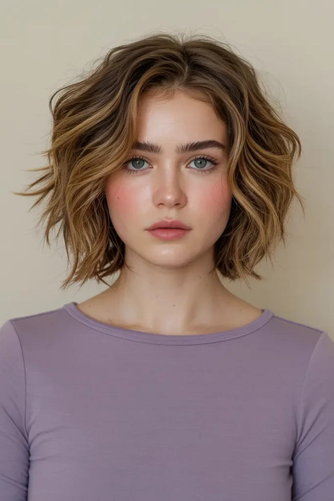 24. Messy Textured Bob