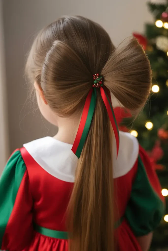 24.big bow ponytail