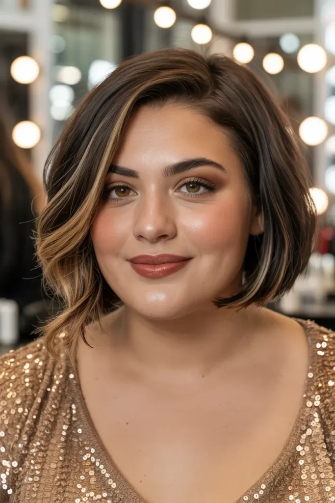 25. Short Bob with Lifted Crown Short Haircut for Chubby Faces