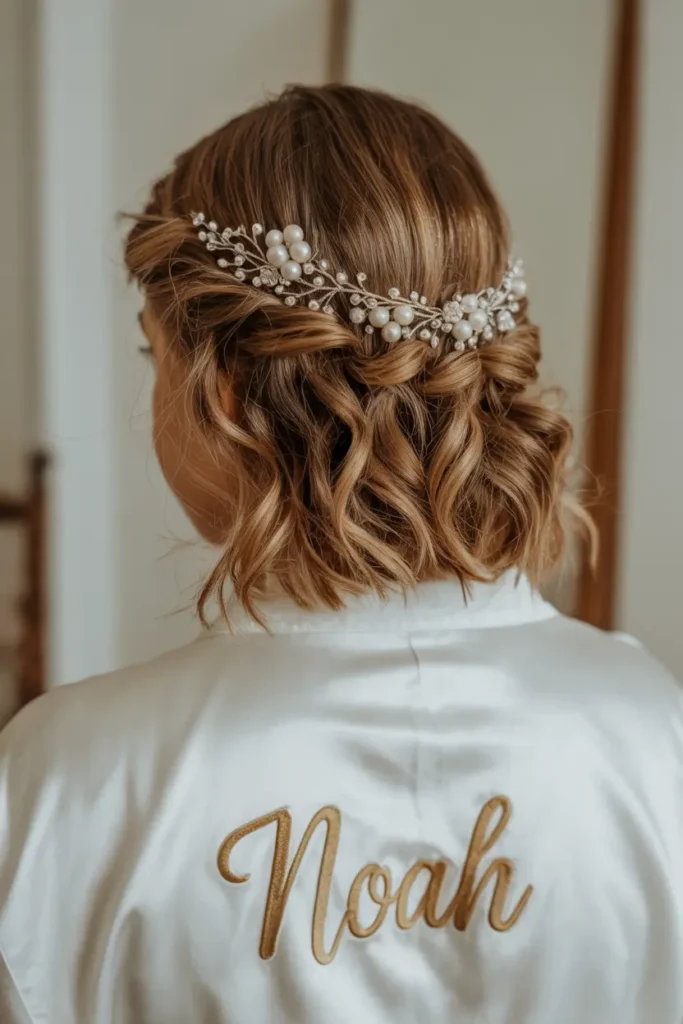 26. Half Up Bob Updo