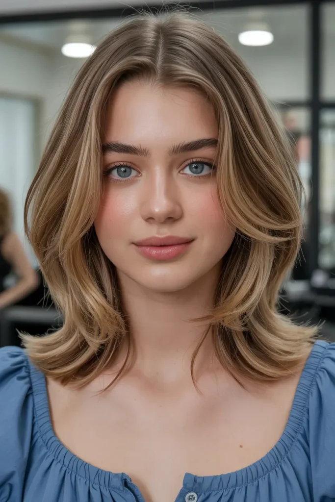 28. Natural Butterfly Haircuts for Medium Hair with Soft Layers