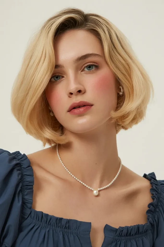 29. Short Rounded Feathered Bob