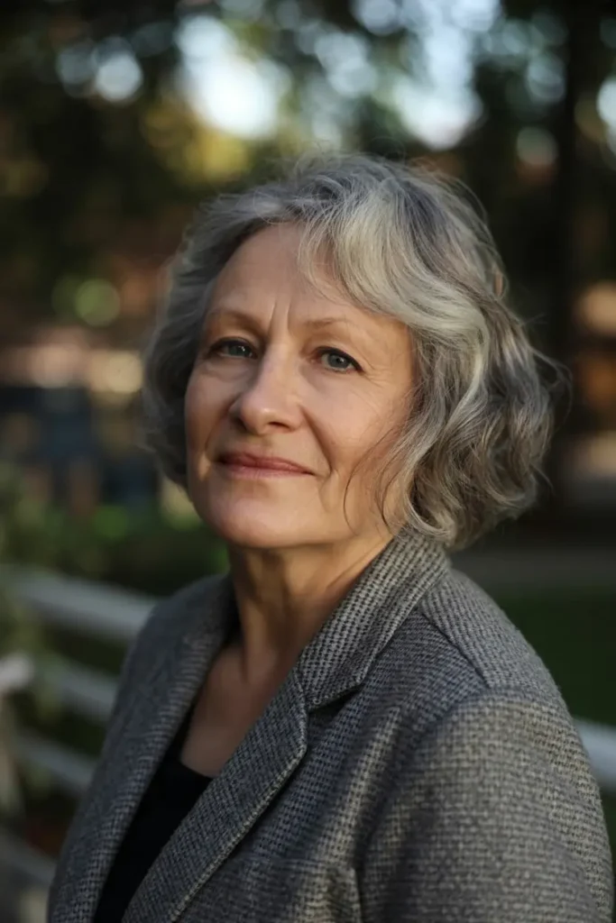 3. Wavy Bob with Side Part