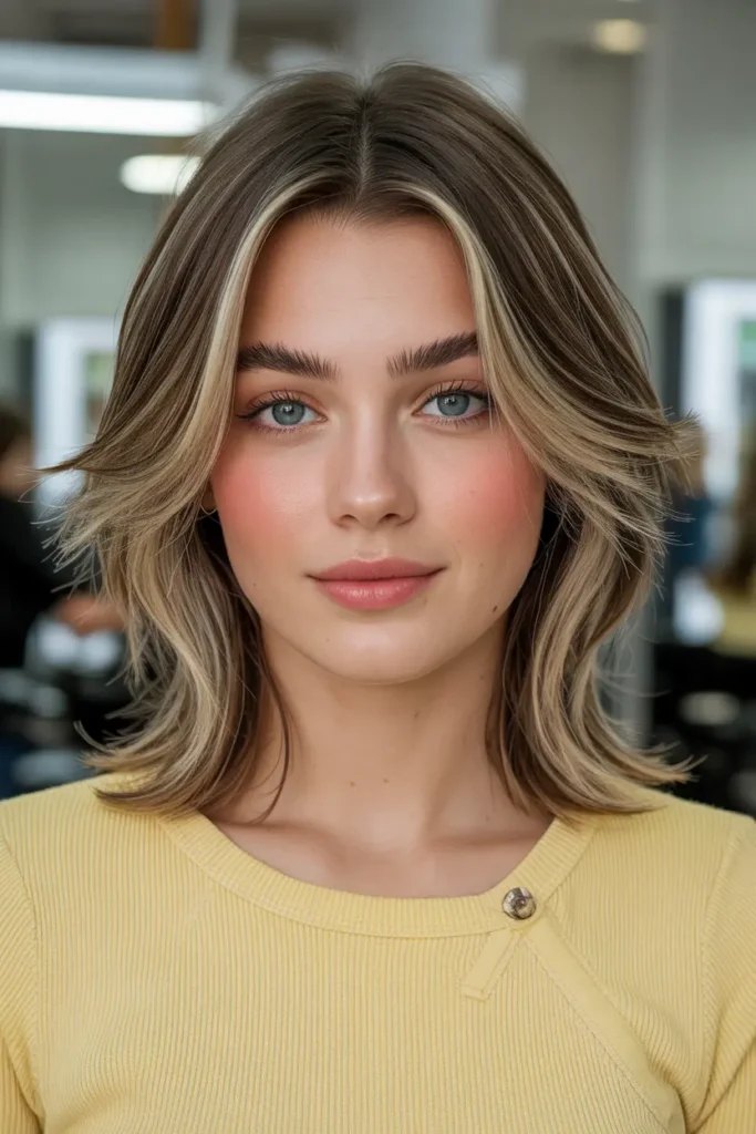 30. Butterfly Haircuts for Medium Hair with Feathered Ends