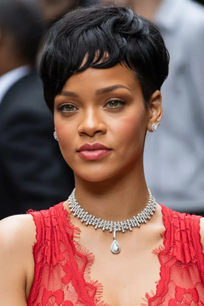 30. Pixie Cut with Baby Bangs