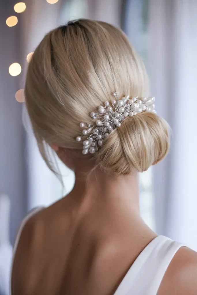 31. Cool Rolled Updo for Short Hair