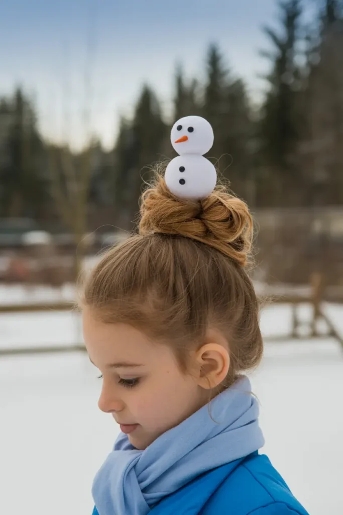 31.snowman bun