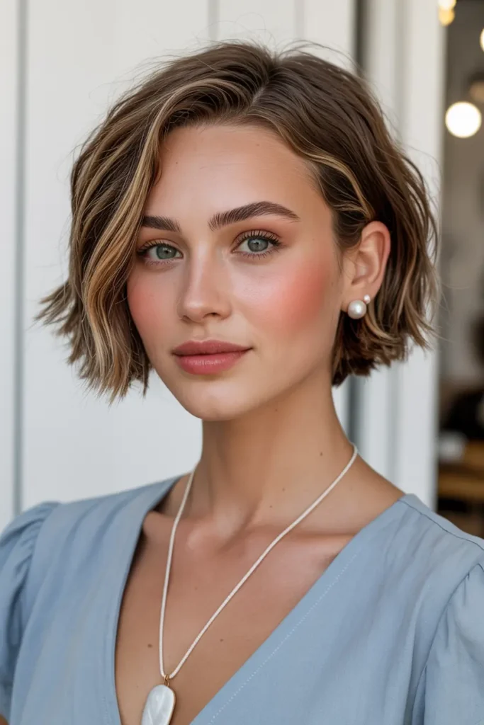 34. Choppy Textured Bob