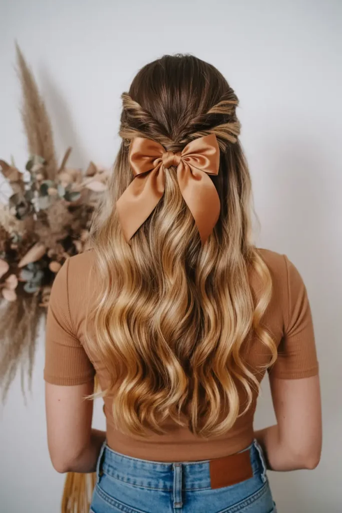 52 stunning Half Up Half Down Hairstyles for Short Hair 69 35. Beachy Half Down Waves