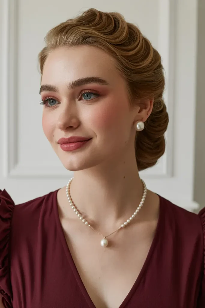 35. Fancy Neck Length Updo