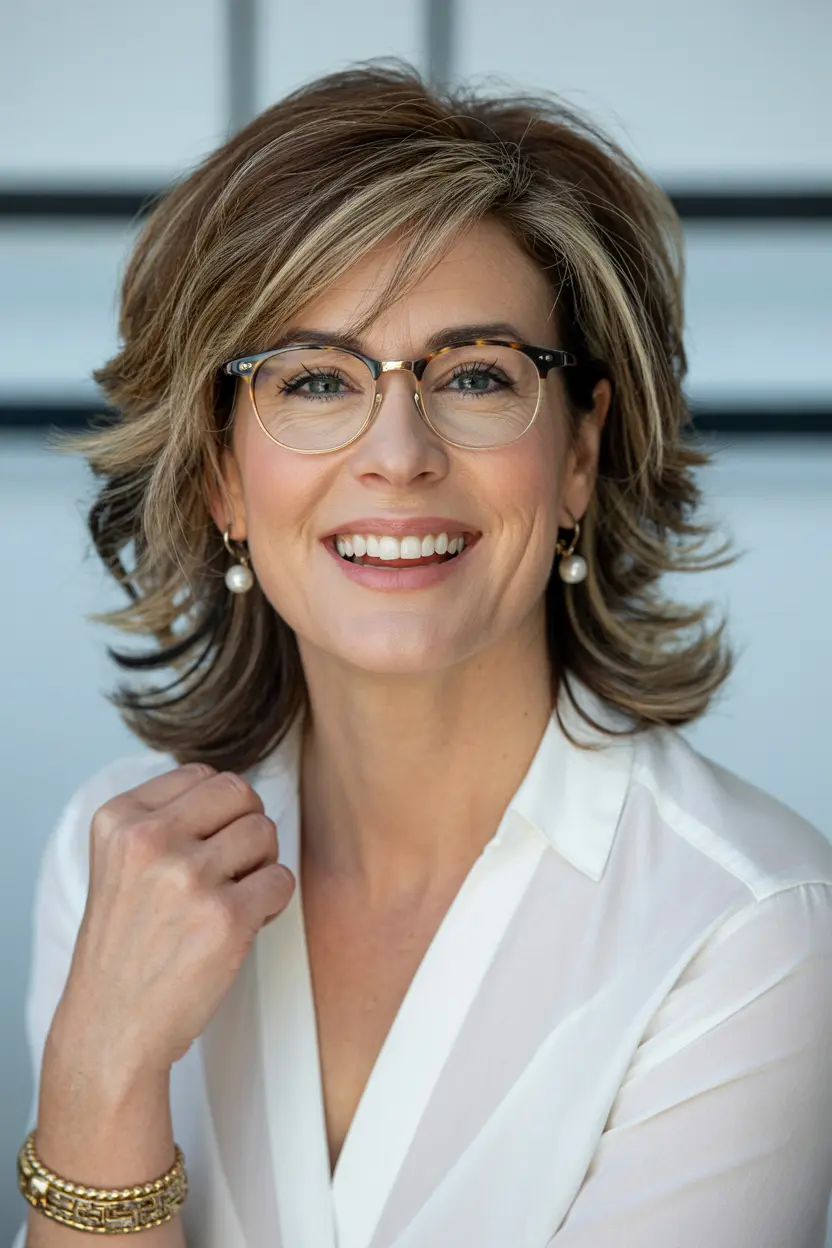 35. Piecey Layered Shoulder Length Cut