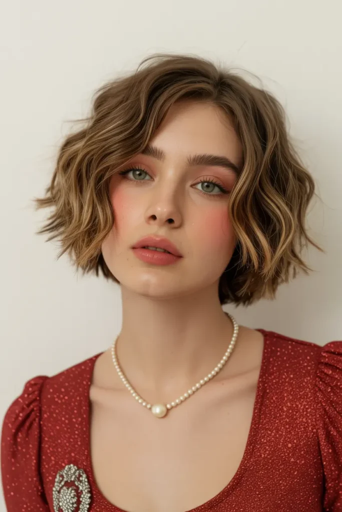 38. Shaggy Piece y Caramel Brown Bob