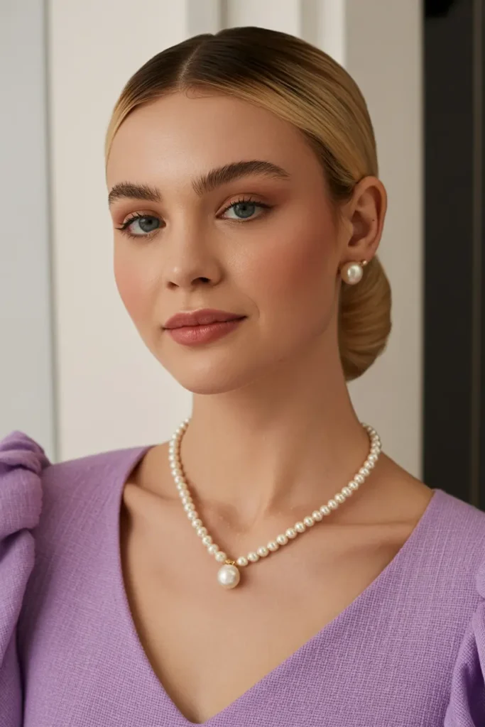 4. Sleek Updo with Pinned Ends