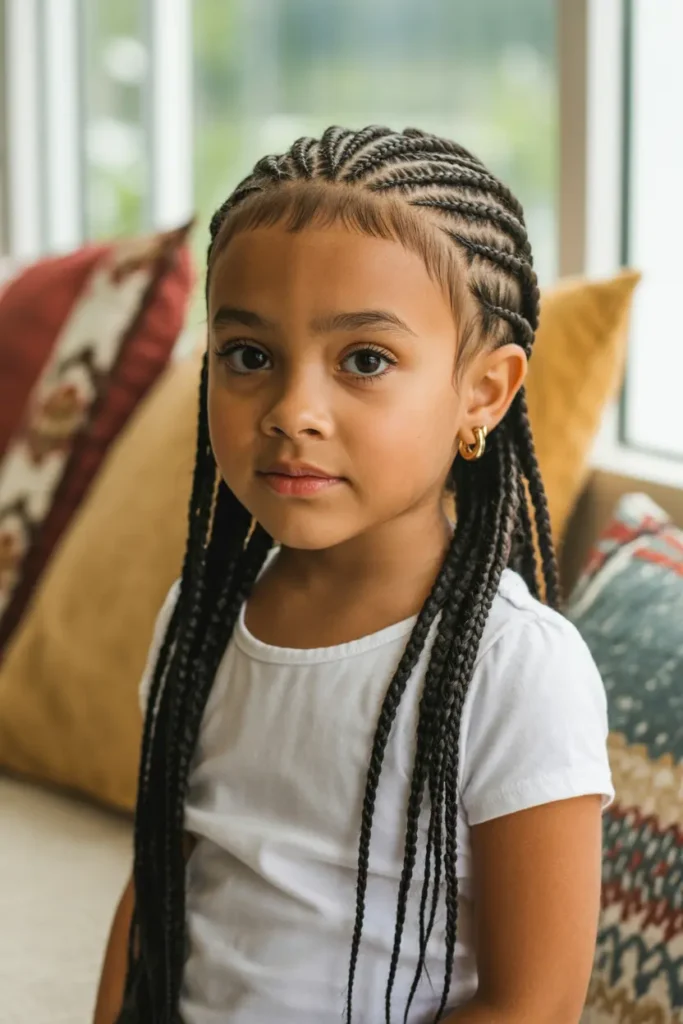 4.simple double pigtail braids