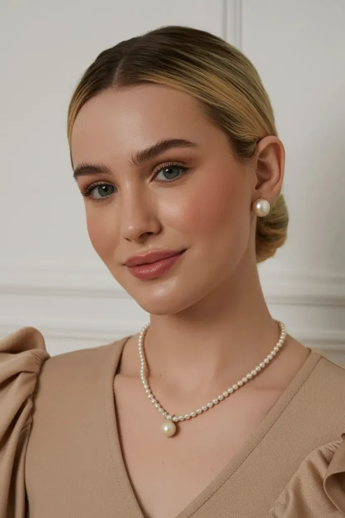 41. Sleek Straight Hair Updo