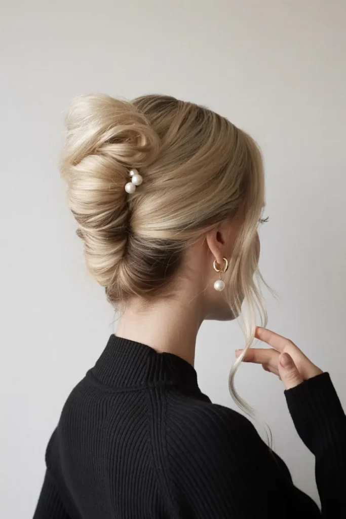 42. Creative French Roll Updo