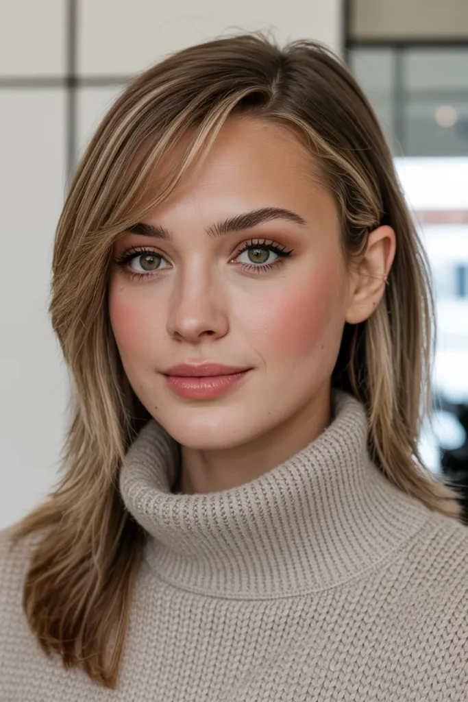 42. Sharp Angled Side Bangs