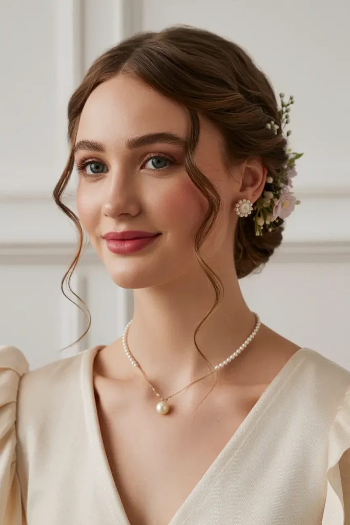 43. Twisted Bridesmaid Updo