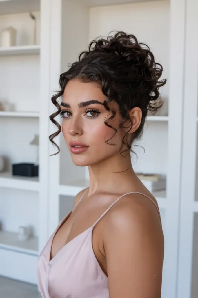 47. Curly Chignon with Big Volume