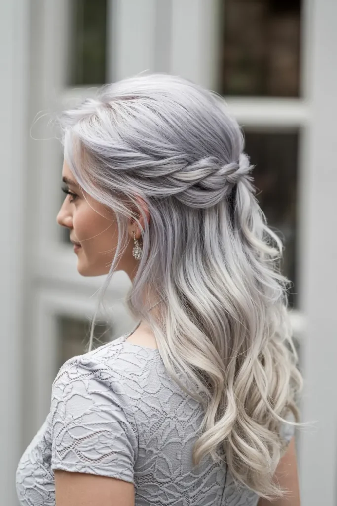 47. Half Up Half Down Silver Layers