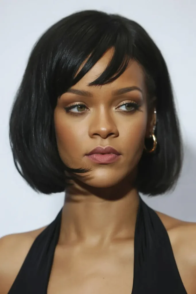 47. Straight Hair with Bangs