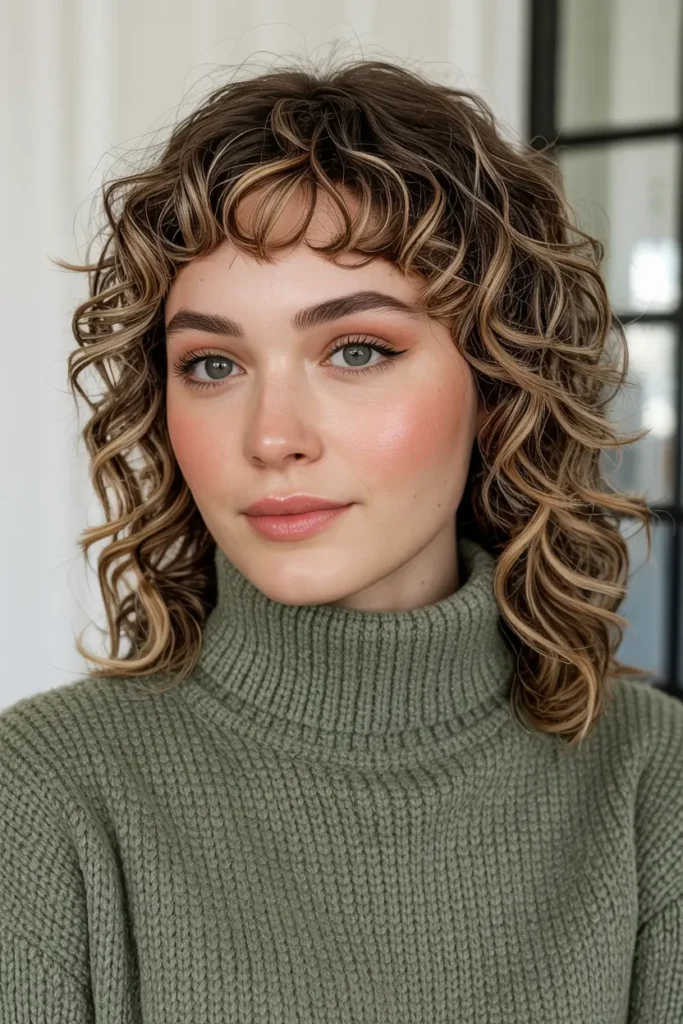 49. Curly Fringe with Balanced Curls