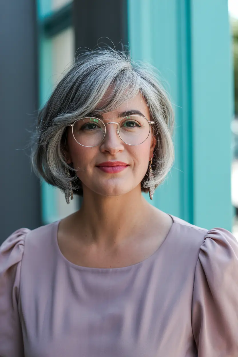 50. Cropped Blunt Bob with Layers