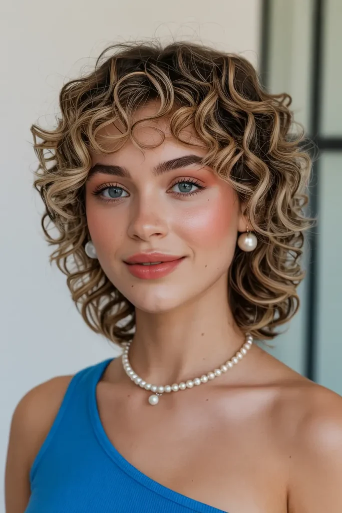 50. Fluffy Butterfly Haircut on Curly Hair