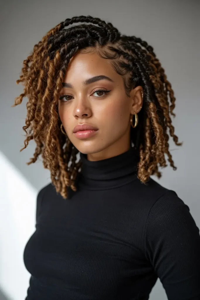 52 stunning Half Up Half Down Hairstyles for Short Hair 103 52. Edgy Boho Locs