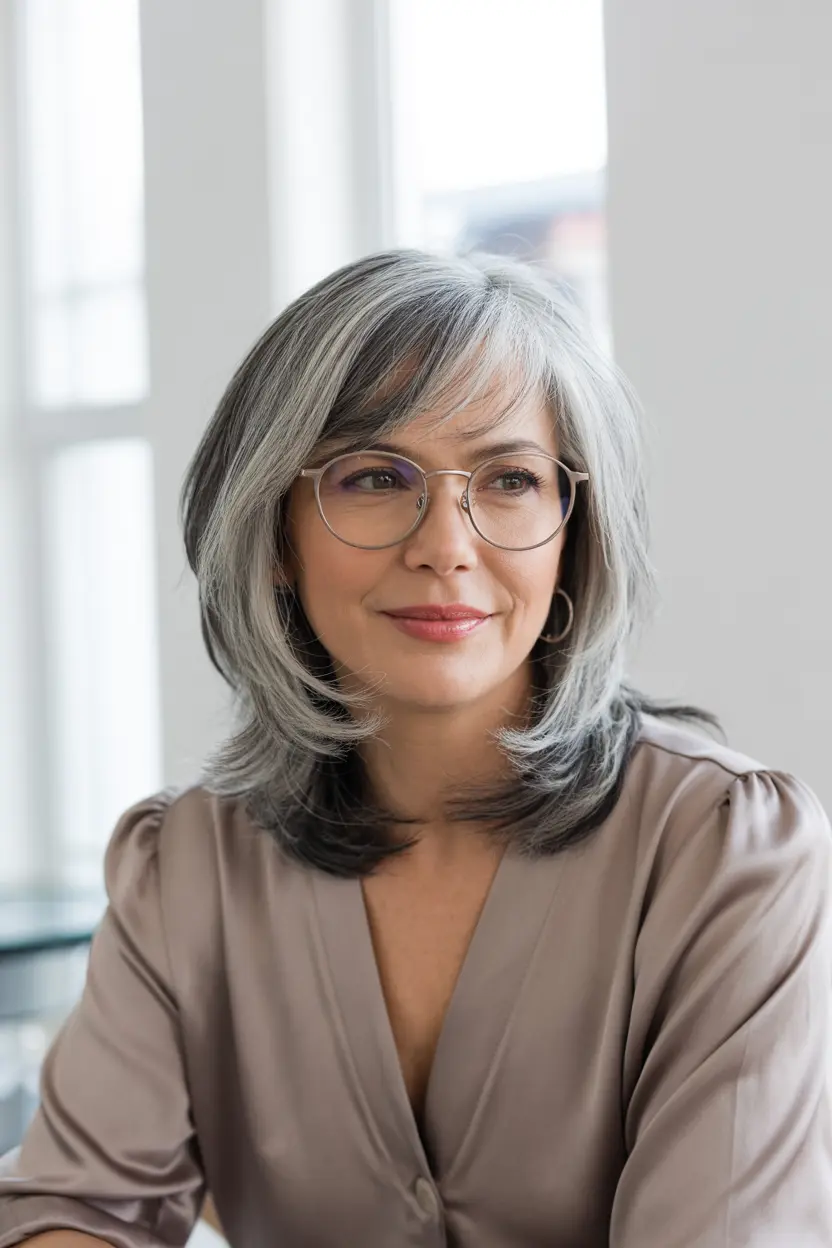 61. Medium Length Layers with Flipped Ends