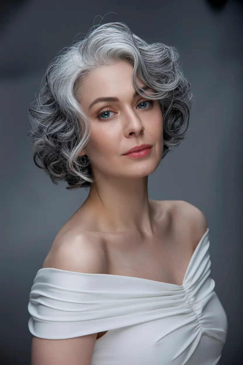 62. Playful Curly Bob