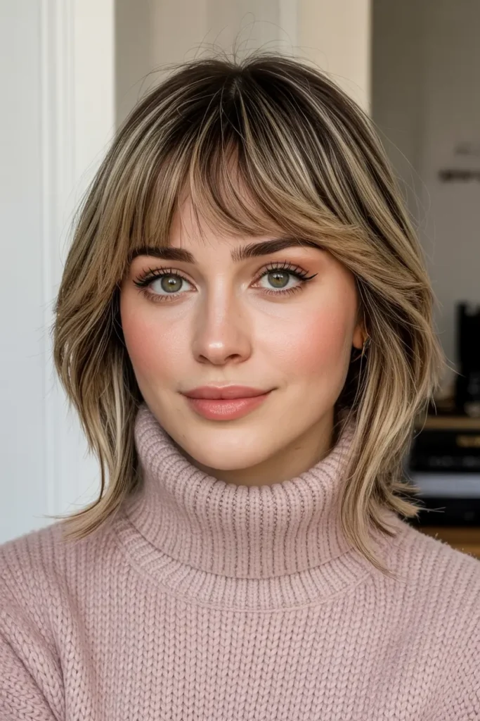 67. Classic Rachel Cut with Wispy Bangs