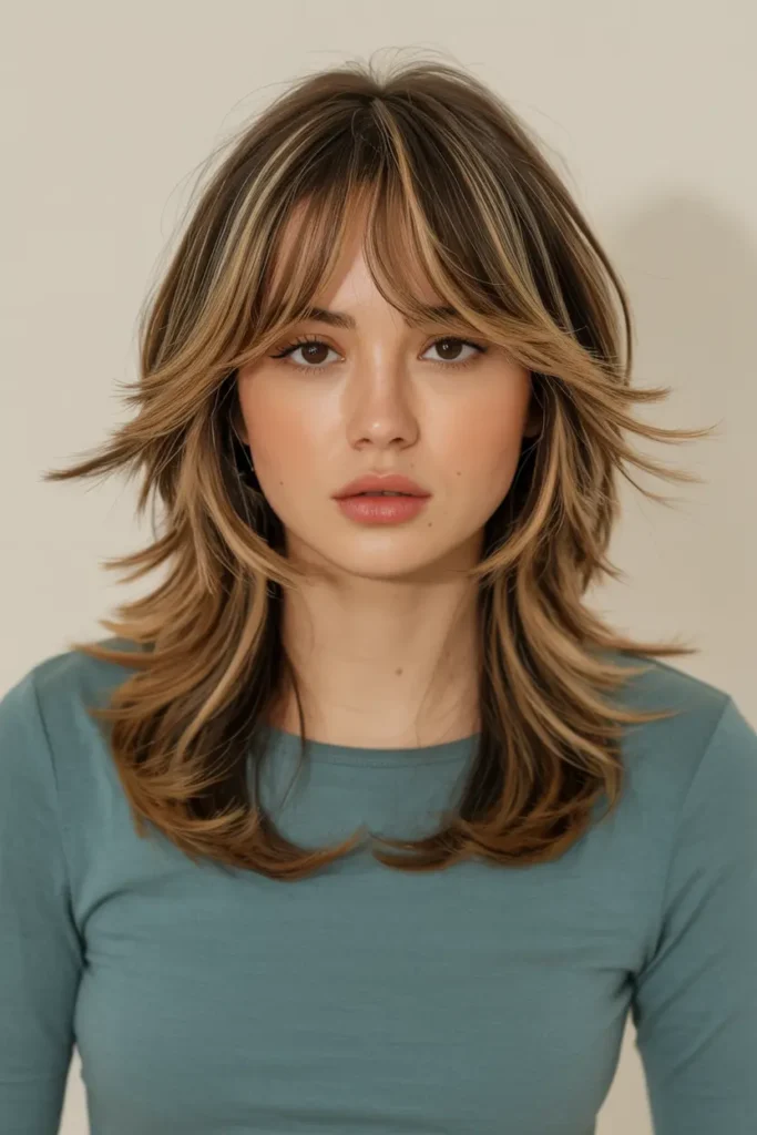7. Butterfly Haircuts for Medium Hair with Wispy Bangs