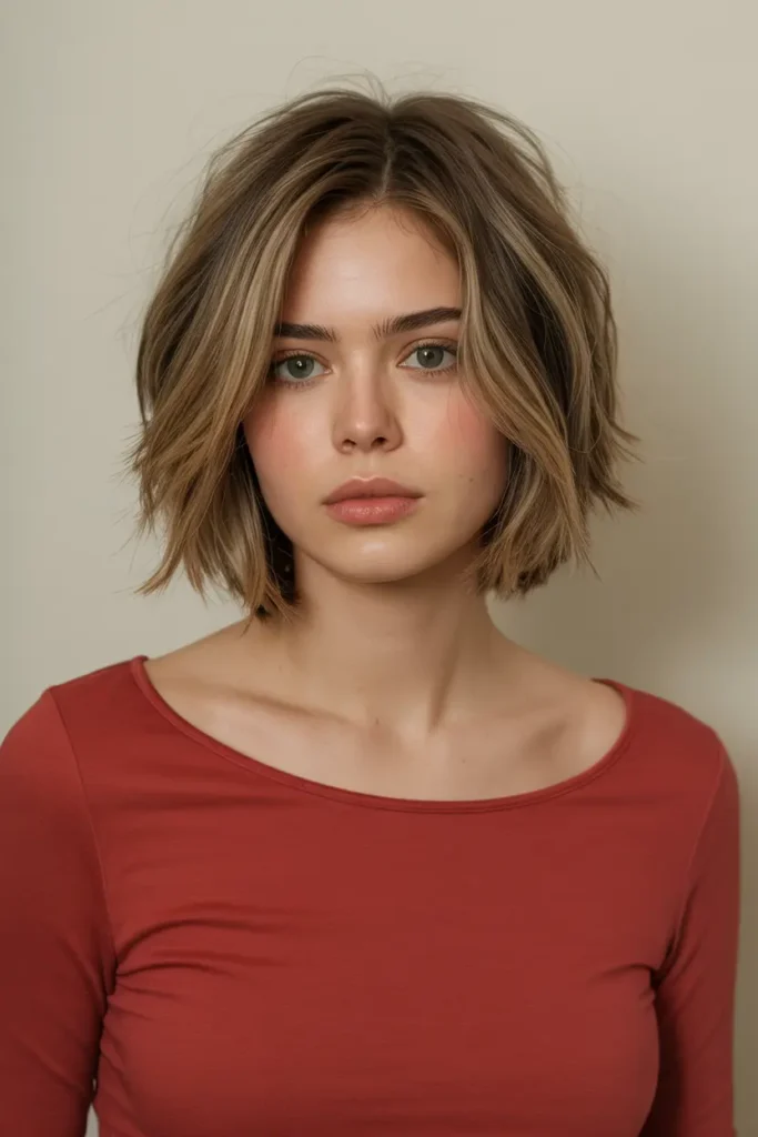7. Choppy Layered Bob