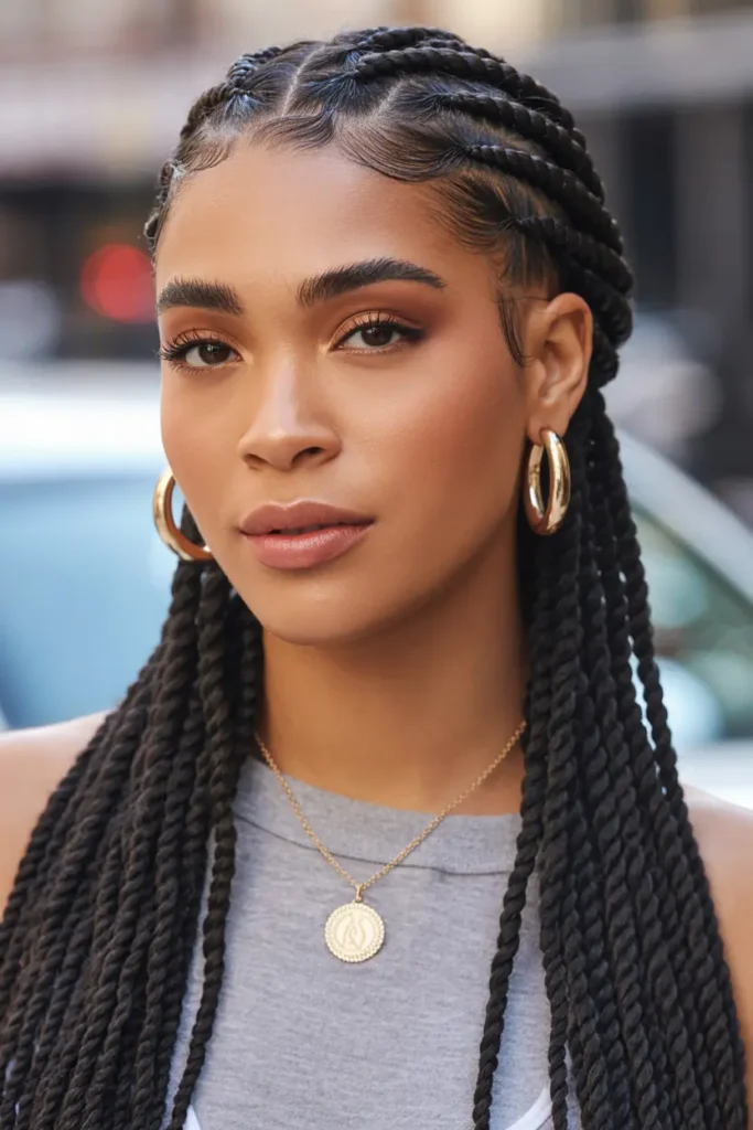 25 Braided Pigtails for Black Women with Pro Tips 13 7. Senegalese Twist Pigtails