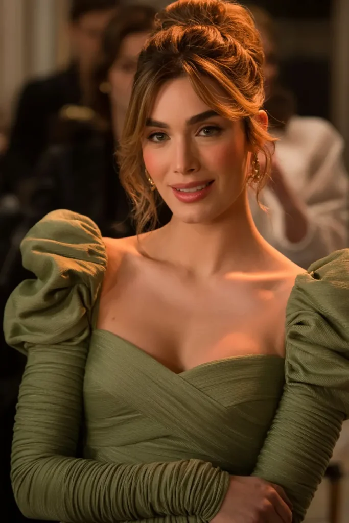 8. Face Framing Messy Bun