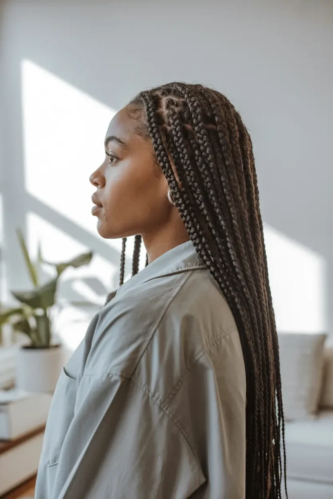 1.knotless box braids