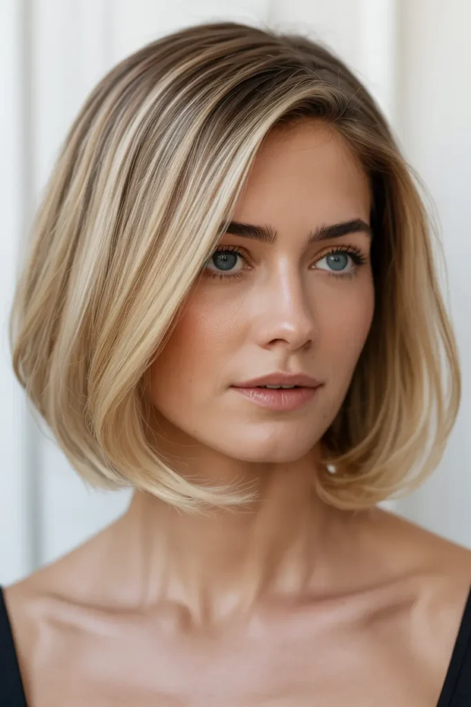 10.layered sleek bob