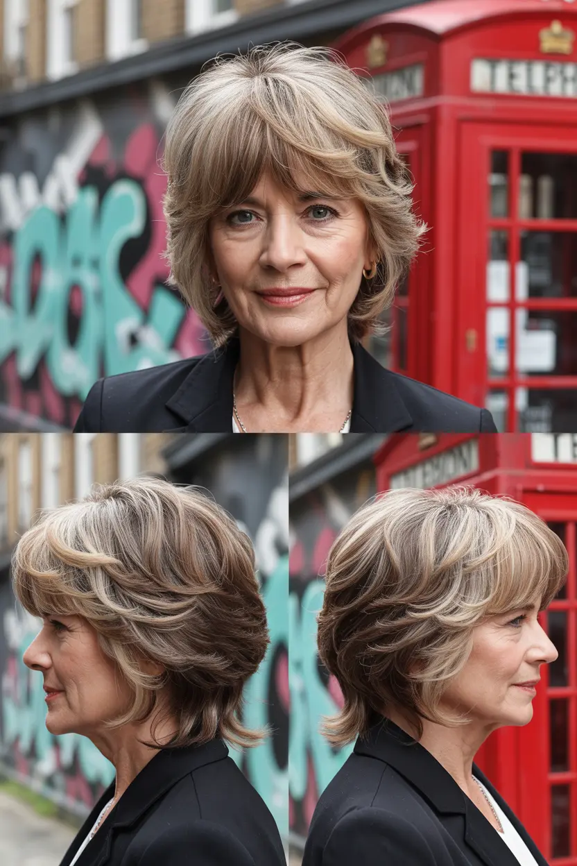 105. trendy bob with wispy side bangs and