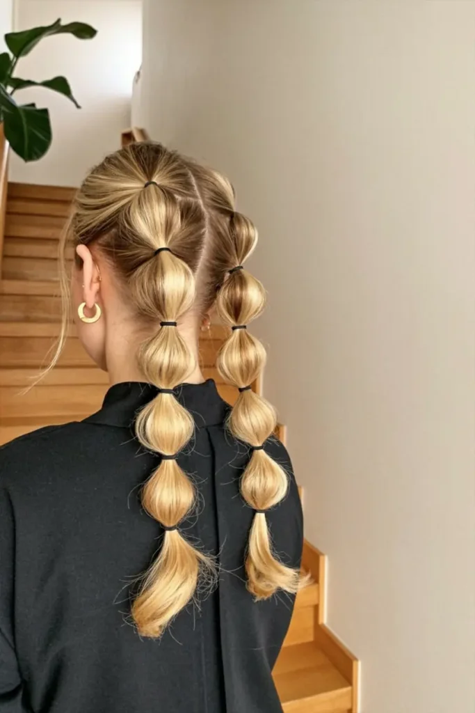 11. Bubble Braid Pigtails
