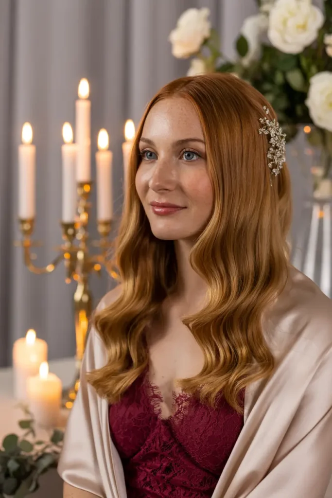 11.sparkle pin half up wedding hair