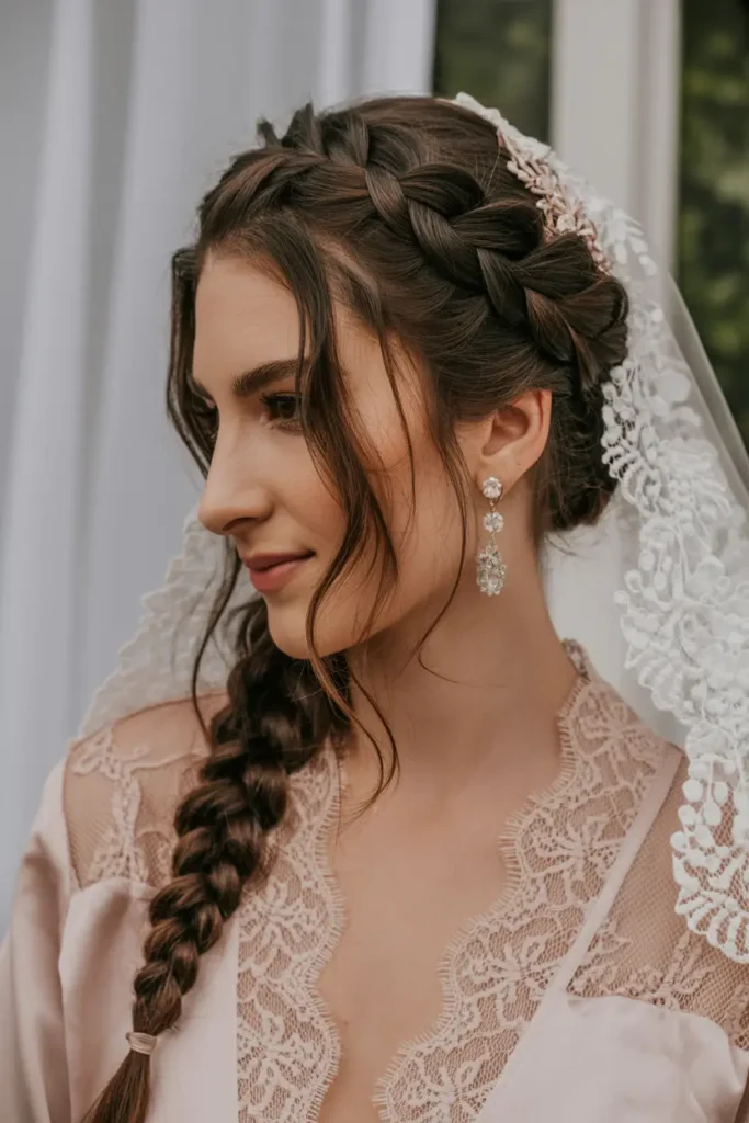 11.statement braid glam bridal hair